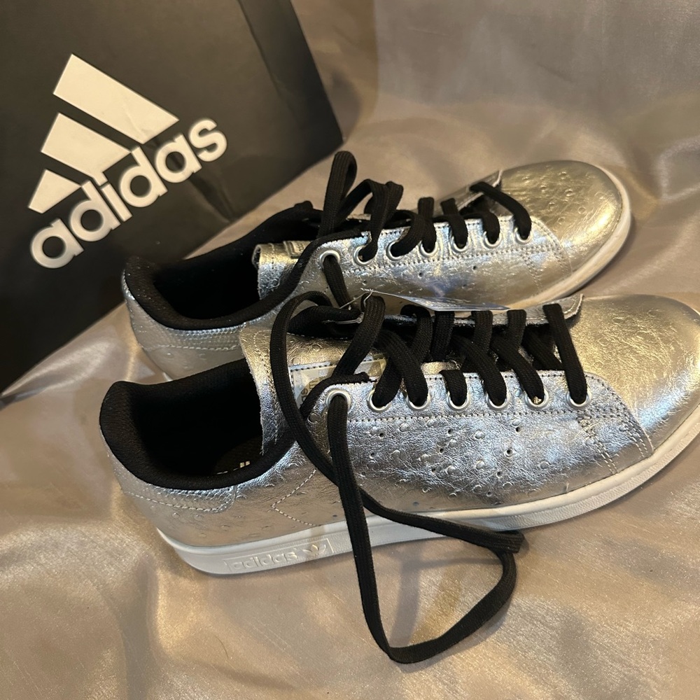Adidas Silver Metallic Sneakers